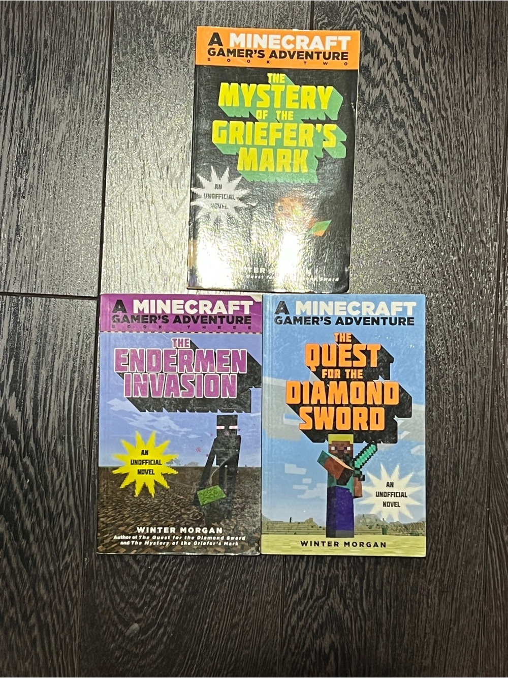 Minecraft Book Set The Unofficial Gamer's Adventure Series Novel by Morgan lot